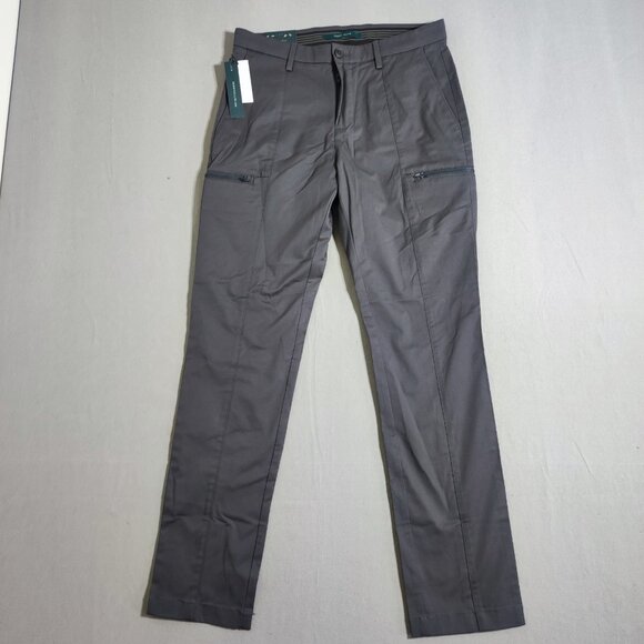 NWT Perry Ellis cargo pants men's size 30X32 grey colour slim fit flex stretch - Picture 1 of 13